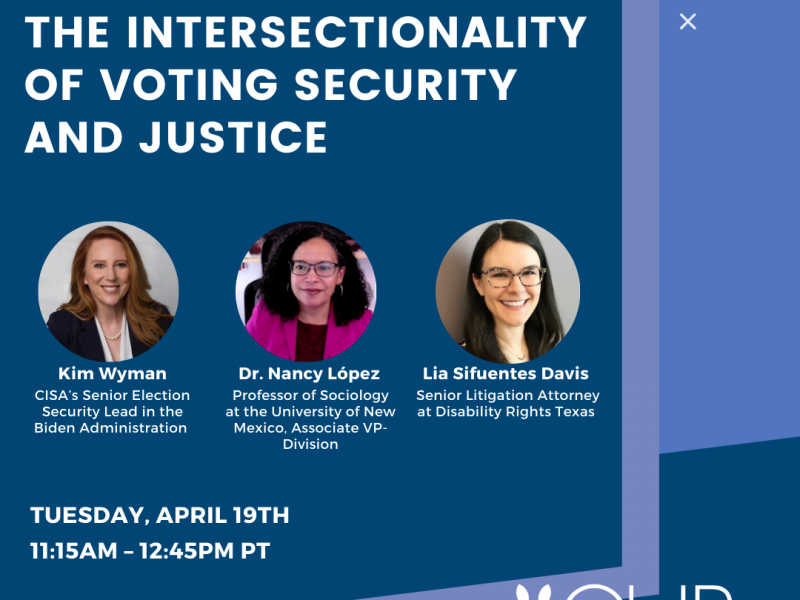 The Intersectionality of Voting Security and Justice – presented by The Social Justice Committee