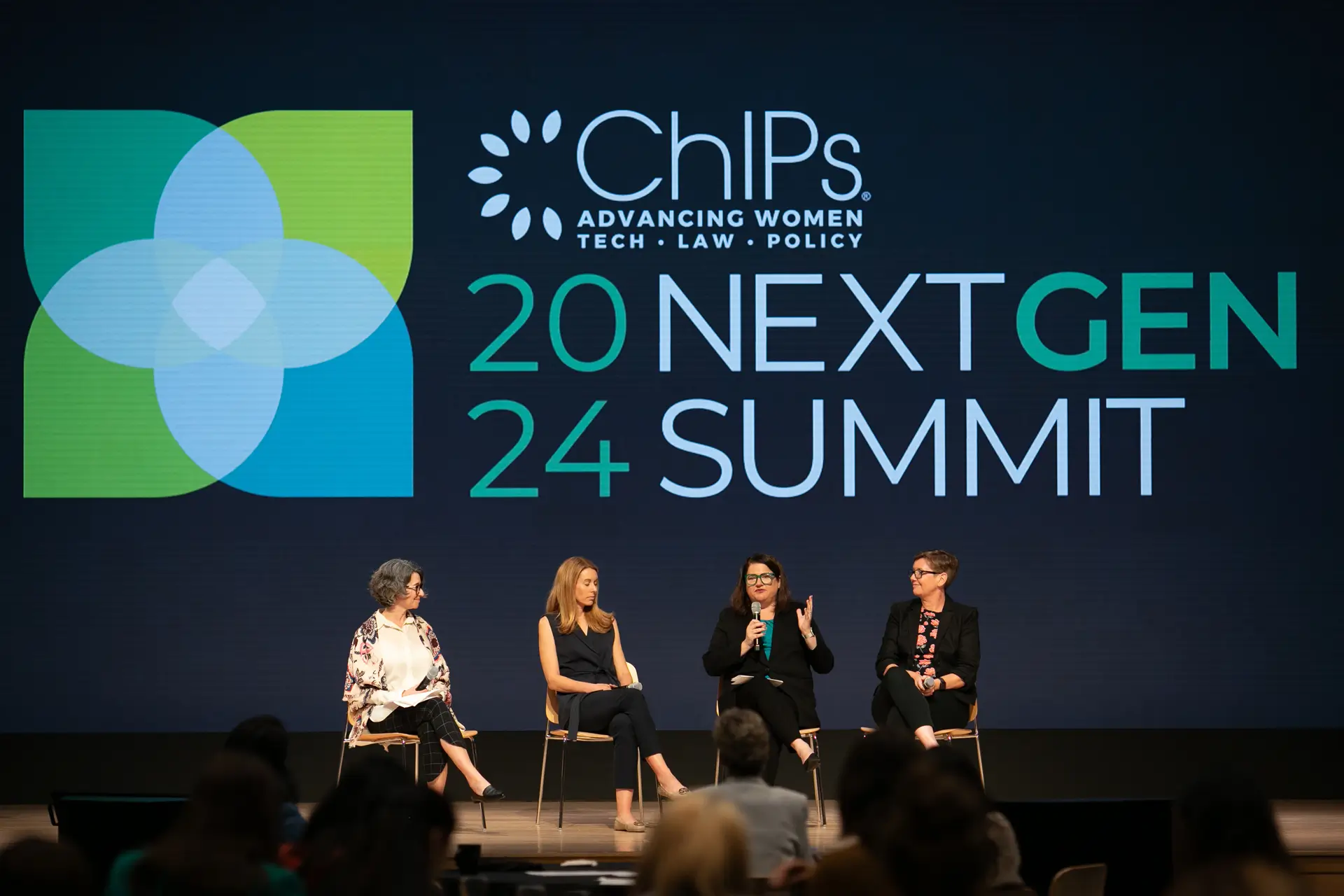 4 women onstage at the 2024 Next Gen Summit.